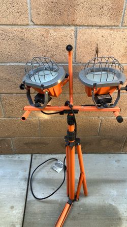 Dual Head Work Light on Tripod Stand
