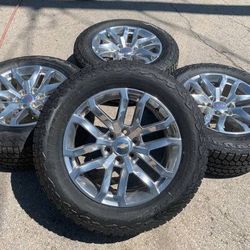 20” Chevy Ltz Wheels and Tires 20 Chevrolet rims Silverado Tahoe GMC Sierra Yukon 1500 Factory original stock Oem Take offs Pull off 6 Lug Oe Original