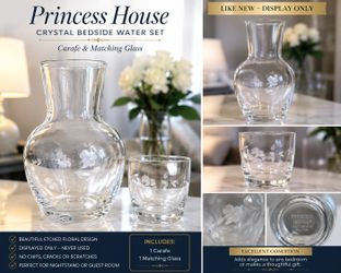 Princess House Bedside Water Carafe with Tumbler