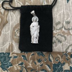 Silver San Judas Chain Pendant