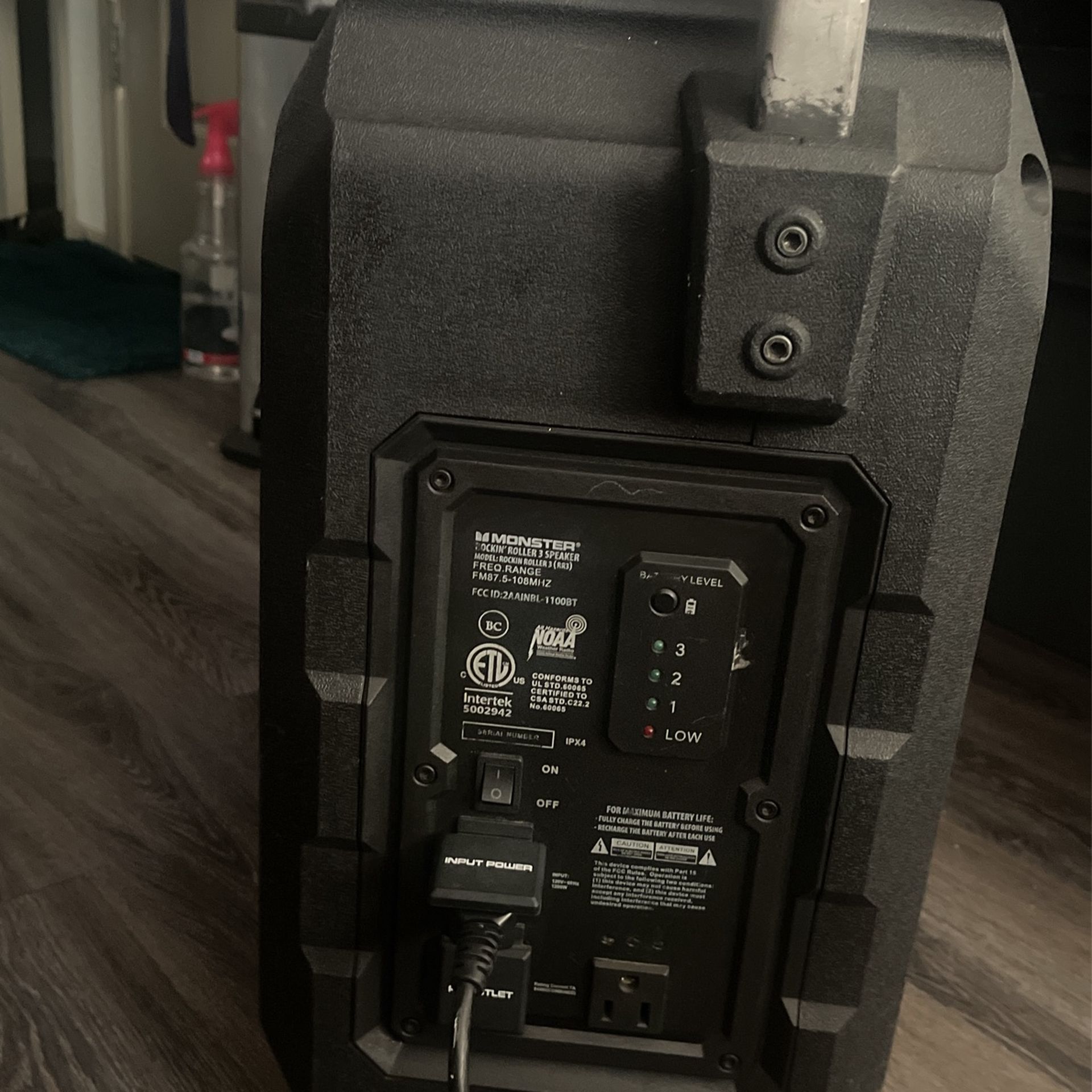 Monster Rockin' Roller Speaker Portable Indoor/Outdoor Wireless