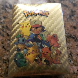 55 Pokemon Cards Gold In Box New