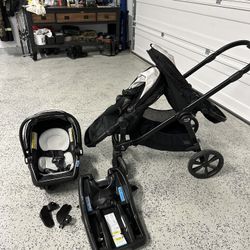 Double Stroller With Car Seat 