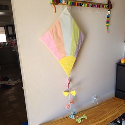 Vintage 1980s Wooltex Kite Wall Hanging