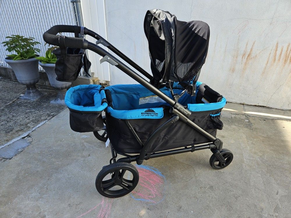 Baby Trend Expedition 2-in-1 Stroller Wagon PLUS, Ultra Marine