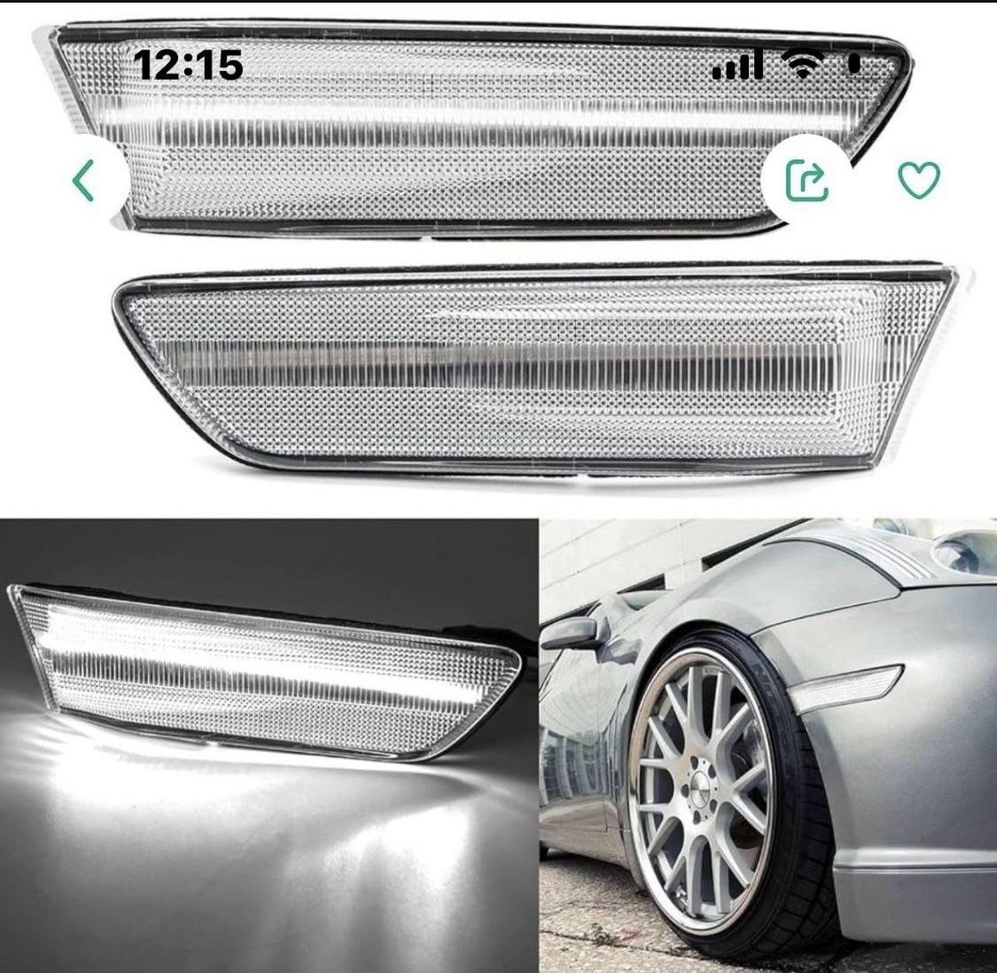 NSLUMO Led Side Marker Lights for 2003-2007 Infiniti G35 Coupe Skyline - In Box