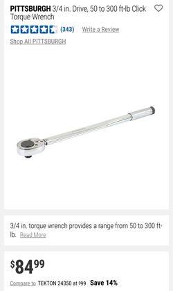 3/4” Drive Click Type Torque Wrench + Wheel Nut Removal Socket Tool Replacement for Can-Am Ryker 600 900 ACE Rally