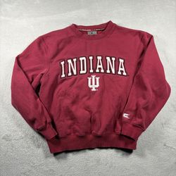 Colosseum  Indiana Hoosiers Men’s Size S Red Logo Crew Neck Sweatshirt #1261