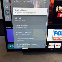 LG C1 OLED 65 Inch Mint Condition