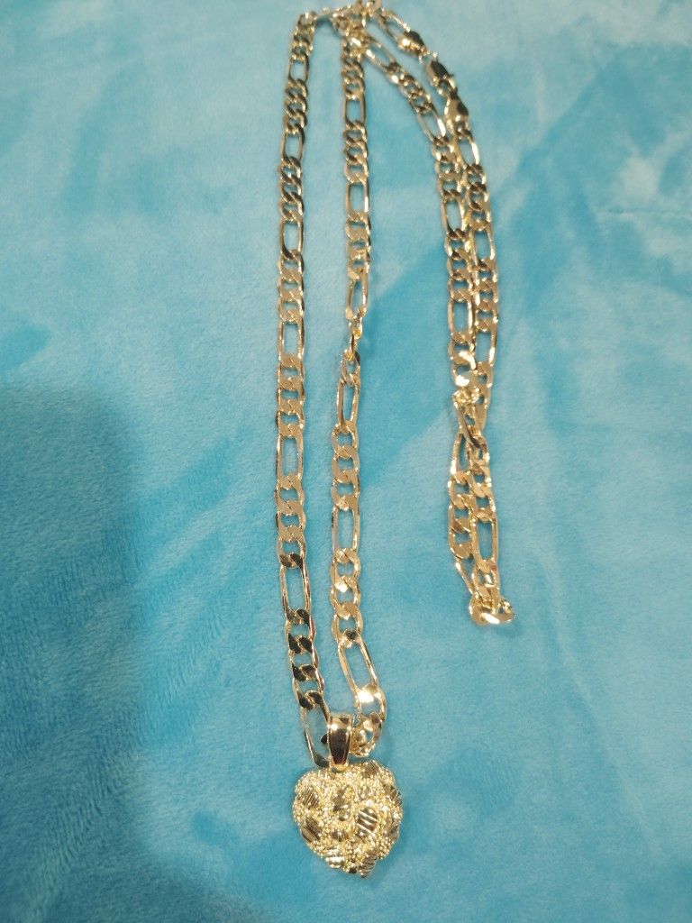 Gold Plated Chain With Heart Pendant
