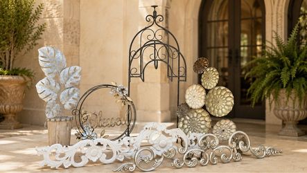 6-Piece Like NEW WayFair METAL WALL ART Garden Hose Holder