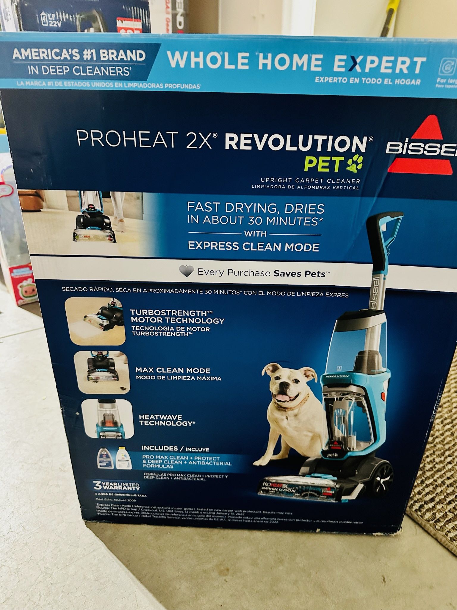 BRAND NEW / NEVER USED Bissell ProHeat 2X Revolution Pet Upright Carpet Cleaner 35792