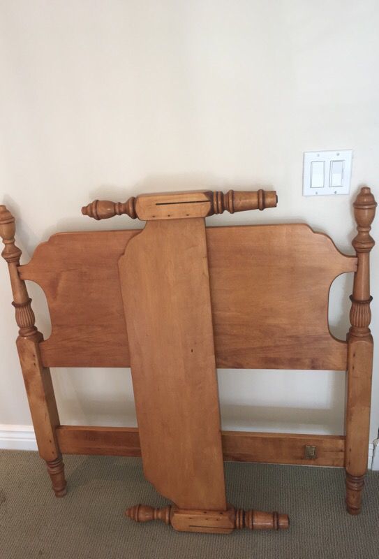 Solid maple twin bed from Ye Olde Randolph House in Vermont