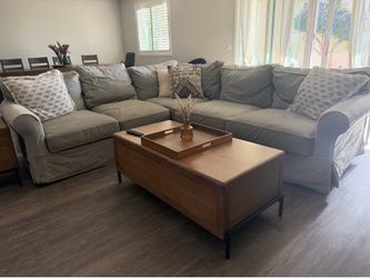 ARHAUS - Grey 3 Piece Sectional Sofa
