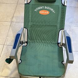 Tommy Bahama Relax 5 Position Classic Lay Flat Folding Bpk Bch Chair