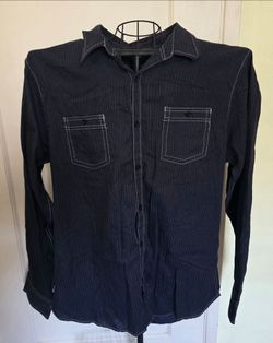 Michael Brandon Men's Pinstripe Button Down Shirt - Size XXL