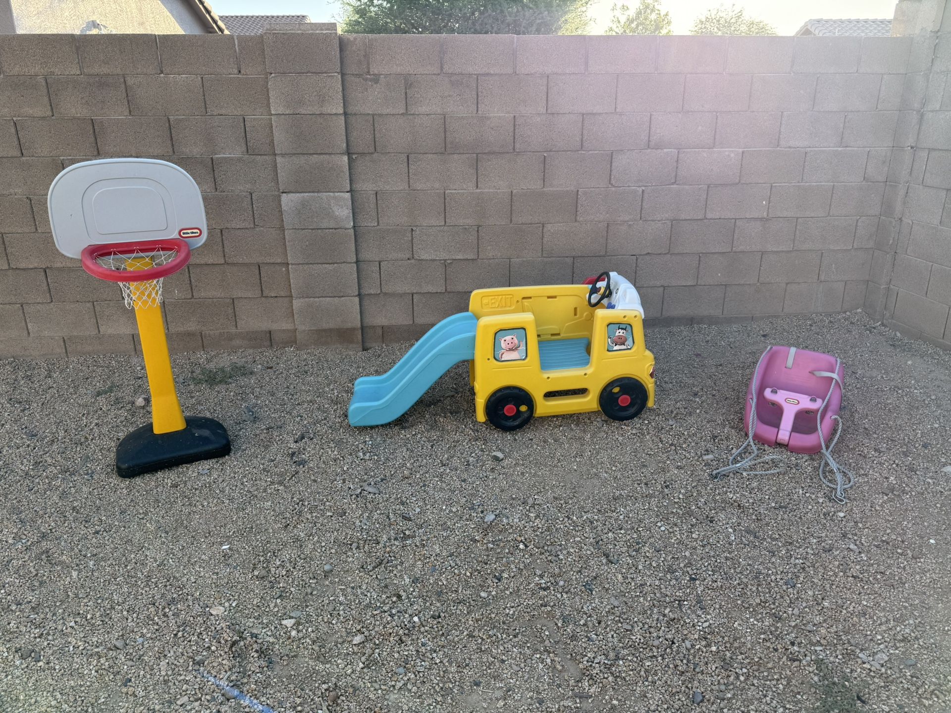 Little Tikes Toddler Backyard Playset - Slide, Hanging Swing and Basketball Hoop