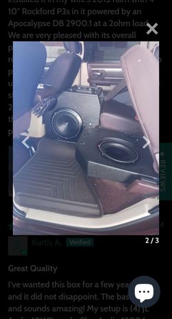 Quad 10s Truck subwoofer box car audio dodge ram 10"