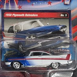 2016 Series JOHNNY LIGHTNING Street Freaks 1958 Plymouth Belvedere No. 5 (American Glory) Limited Edition