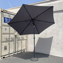 (NEW) $70 Patio Set (10ft Umbrella and Base Stand) Tilt Crank, Outdoor Garden Market, Beige or Red color 