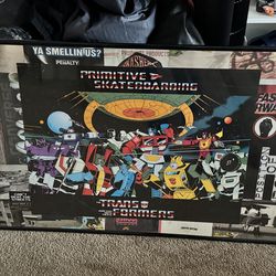 Framed transformers poster