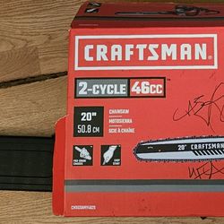 (NEW) Craftsman 46cc  2 Cycle 20 Inch Chainsaw