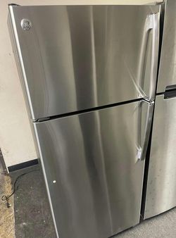 GE Top Freezer Refrigerator Stainless Steel