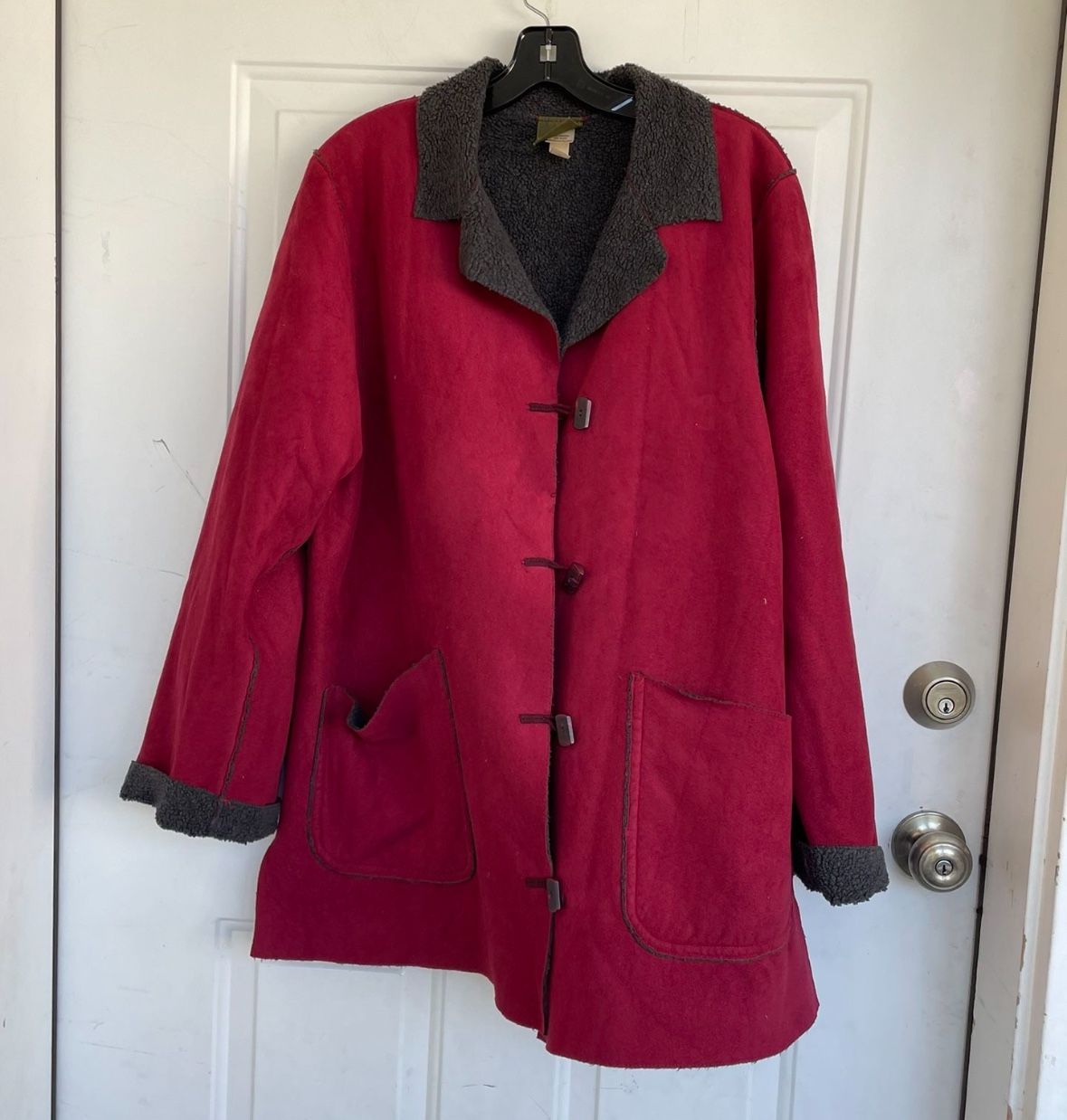 Maralyce Ferree Jacket Sherpa Lined Suede Coat size S