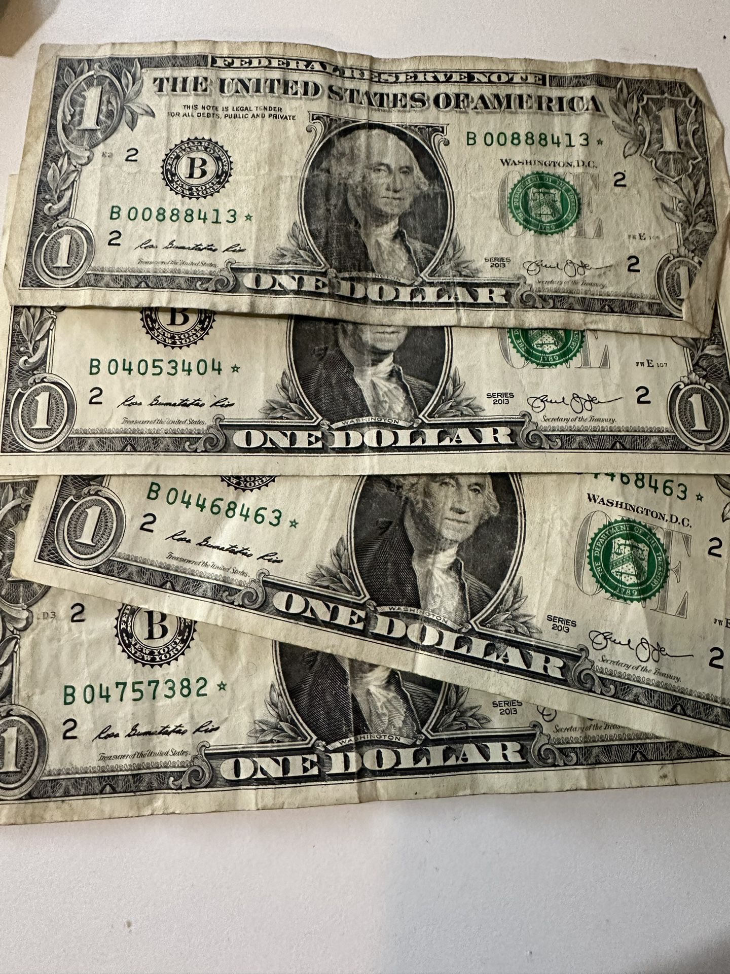 2013 B Series $1 Star Note (Error Bills)