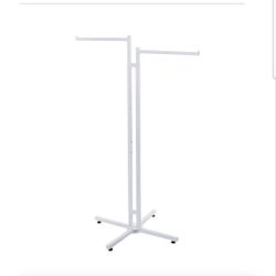 White 2-Way Clothing Rack with Straight Arms