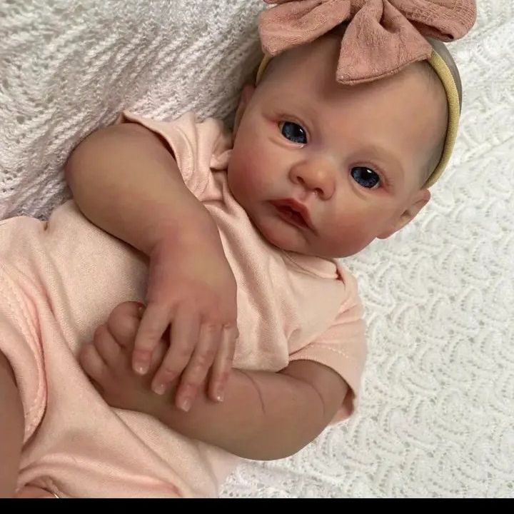 48cm Realistic Reborn Doll With 3D Painting Skin And Visible Veins, 19 In Soft Silicone Newborn Handmade Dress Toy, Birthday/Christmas Gift