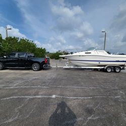 Boat With Johnson 250 Motor And Trailer For Sale