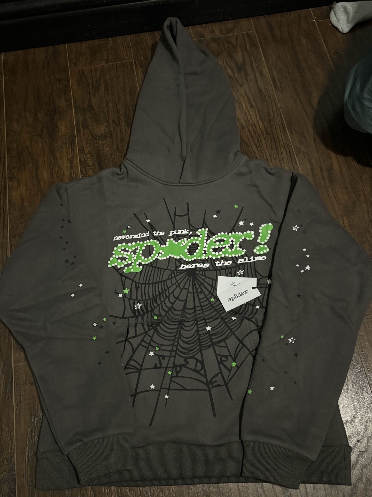 Brand New Wait Grey Punk V2 Spider Hoodie