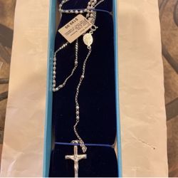 Sterling Silver 925 Rosary 20“