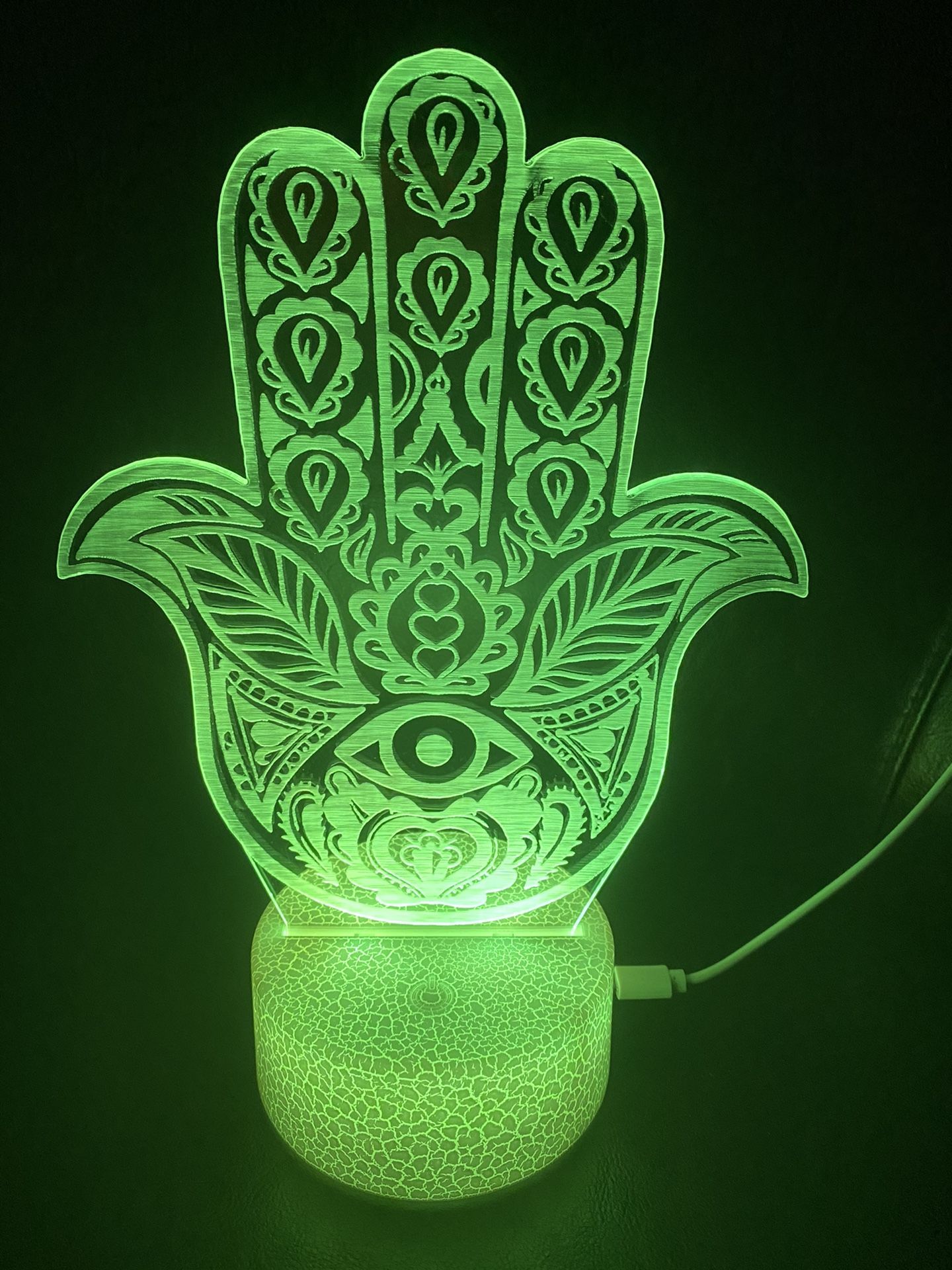 Beautiful Hamsa Hand Evil Eye 🧿 Custom 3d Lamps