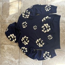 Navy Blue Denim Tears Hoodie Brand New 