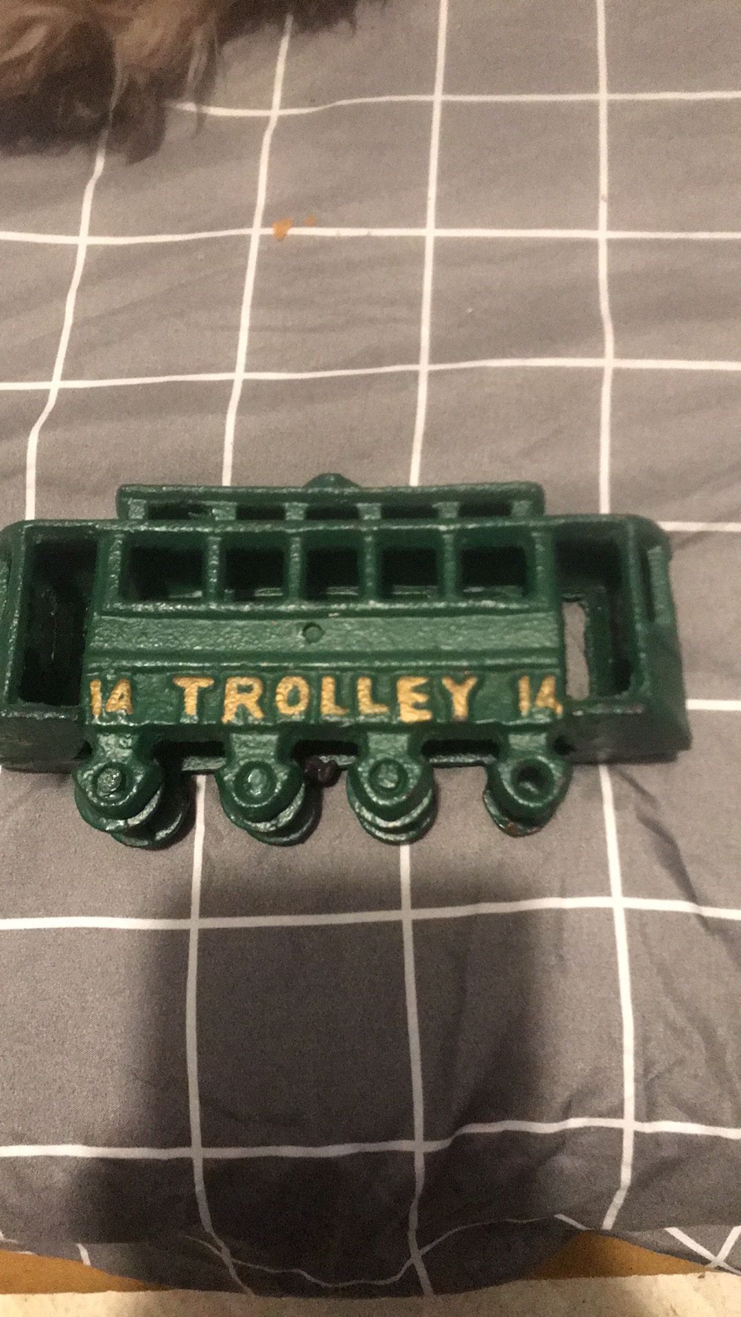 Vintage Toy Cast Iron Trolly 