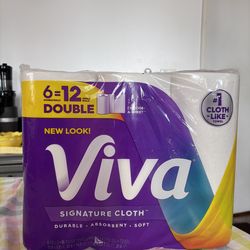 Viva Signature Cloth Paper Towels 6 Double Rolls (10$)