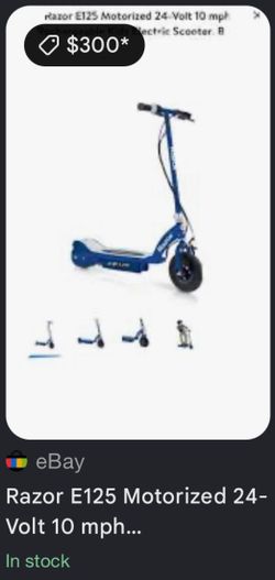 (TRADES) Razor E125 Electric Scooter Blue