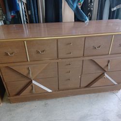 Dresser And Mirror Vintage Mid Century 