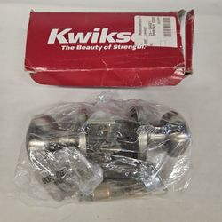 Kwikset Cove Entry Smartkey Satin Nickel Doorknob Set I-7858