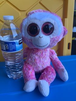 Ty Beanie Boo Pink Monkey Plush