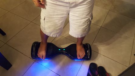 Black hoverboard with charger