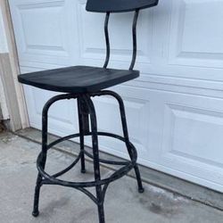 One Heavy Duty Barstool Chair Seat height:26.5 inch Back height:40 inch Good work 
