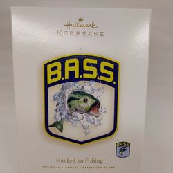 Hallmark Keepsake Ornament 3D BASS Hooked on Fishing Christmas Ornament 2007
