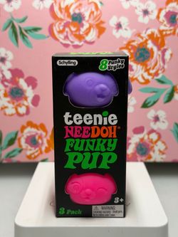Schylling Teenie Nee Doh Funky Pup 3 Pack