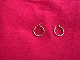 Sterling Silver Hexagon earrings
