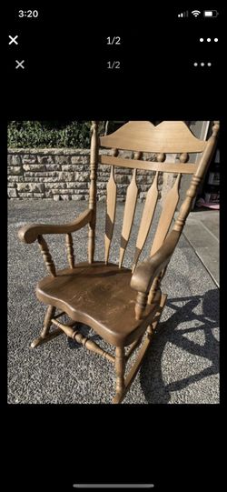 Natural maple wood rocking chair