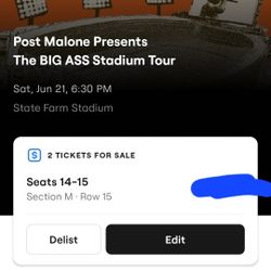 Post Malone FLOOR SEATS ROW M