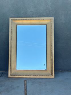 Large Ornate GOLD framed wall mirror